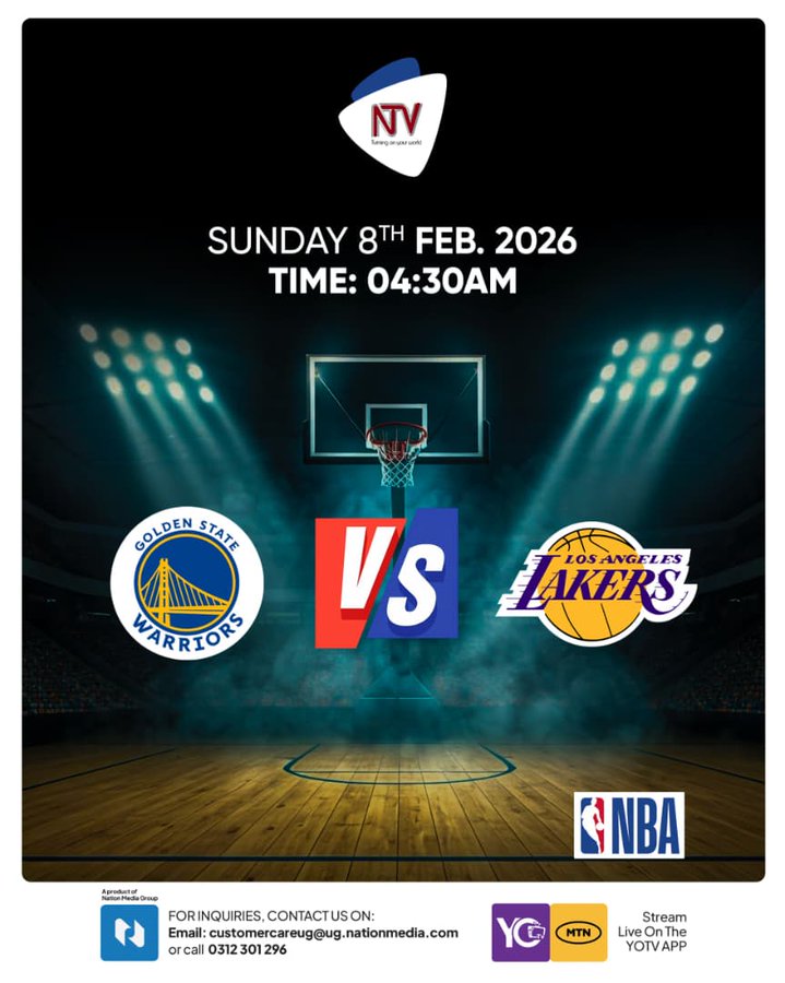 HAPPENING NOW: The <a href="/Lakers/">Los Angeles Lakers</a> vs <a href="/warriors/">Golden State Warriors</a> game on NTV Uganda. Tune in for the showdown.