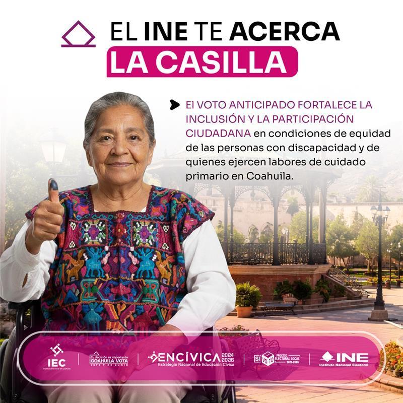fernandocasran2's tweet photo. El voto anticipado fortalece la inclusión y la participación ciudadana.

🗓️ Regístrate antes del 10 de febrero.

👉Conoce más en: https://t.co/0hNE0FQEEL

¡Participa!

#VotoAnticipadoCoahuila

#ParticipaciónCiudadanaPEL2026 https://t.co/ZzxHPKeXmD