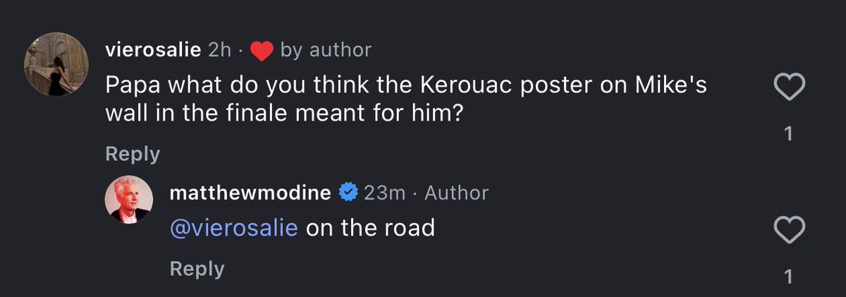 thinrichbitch's tweet image. i spammed his comment section lmao but we got some good insight. wym "on the road" ?? the book queer writer kerouac wrote about being in love with his best friend?
