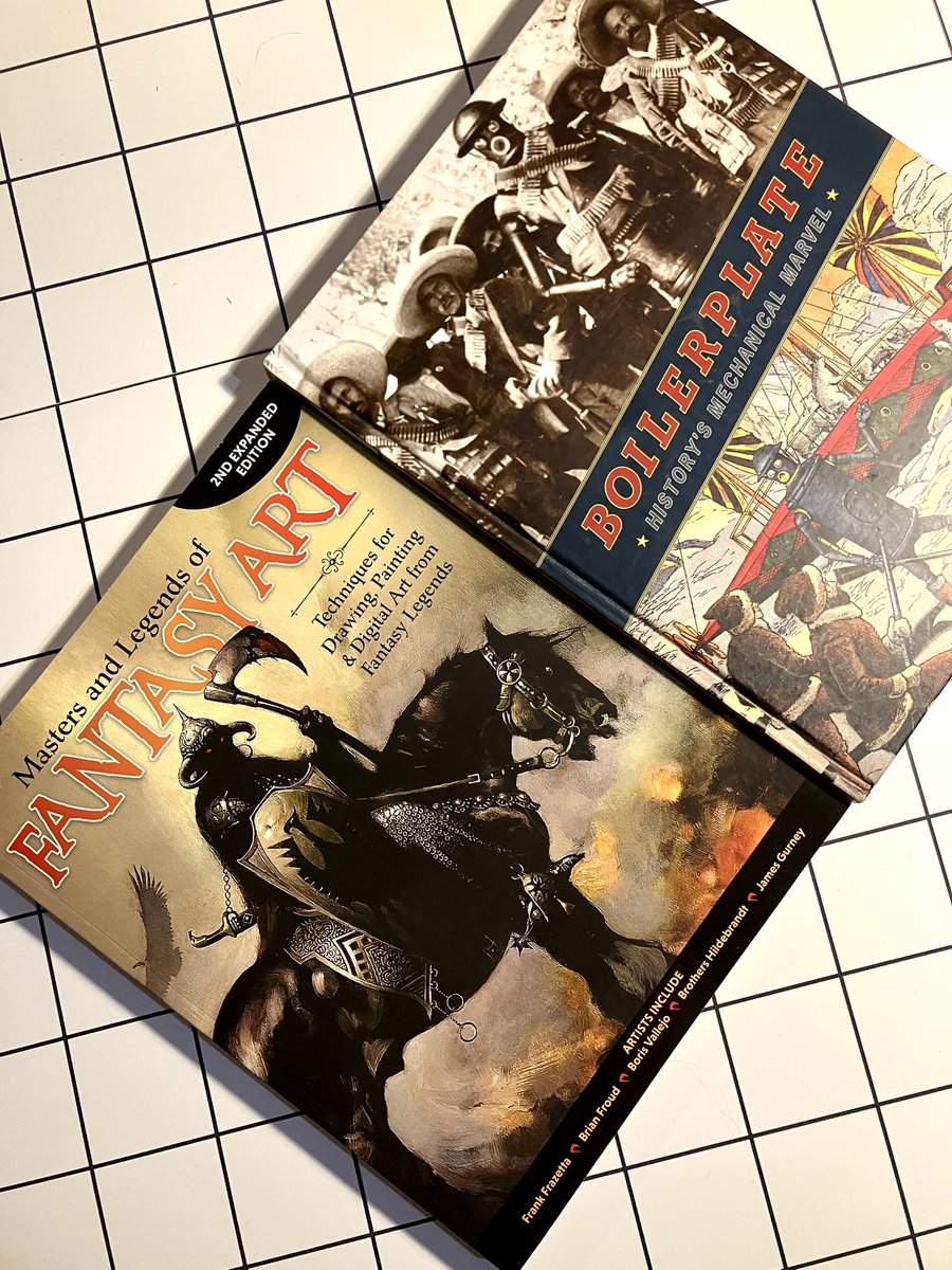 Today’s thrift store treasures, include Masters and Legends of Fantasy Art, and Boilerplate, History’s Mechanical Marvel!
Both are visually amazing, but there’s something so nostalgic about that Death Dealer cover…
#fantasyart #boilerplate #deathdealer #usedbooks #thrifting
