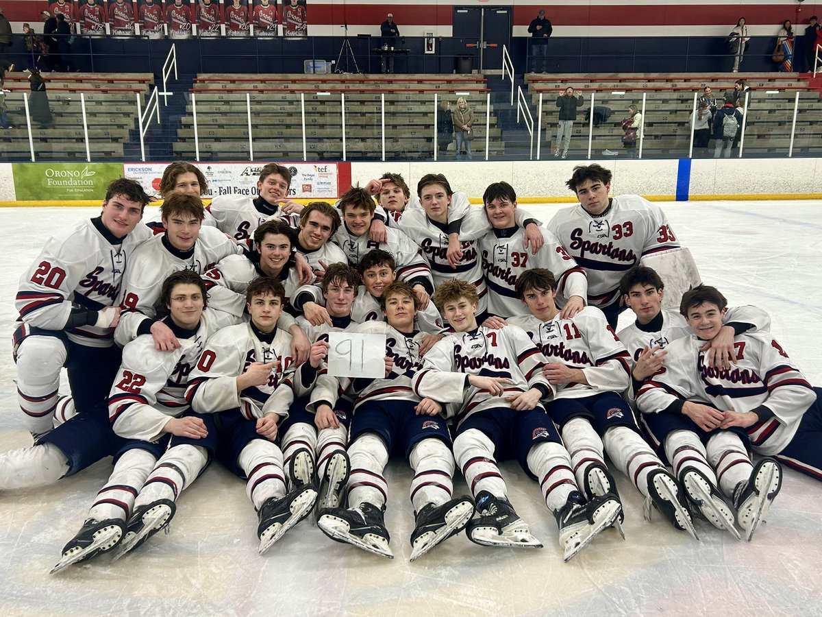 Congratulations to Jackson Knight on a historic night and an incredible milestone! With his six goal performance in tonight’s win, he became Orono Boys Hockey’s all-time leading goal scorer with 91 career goals.