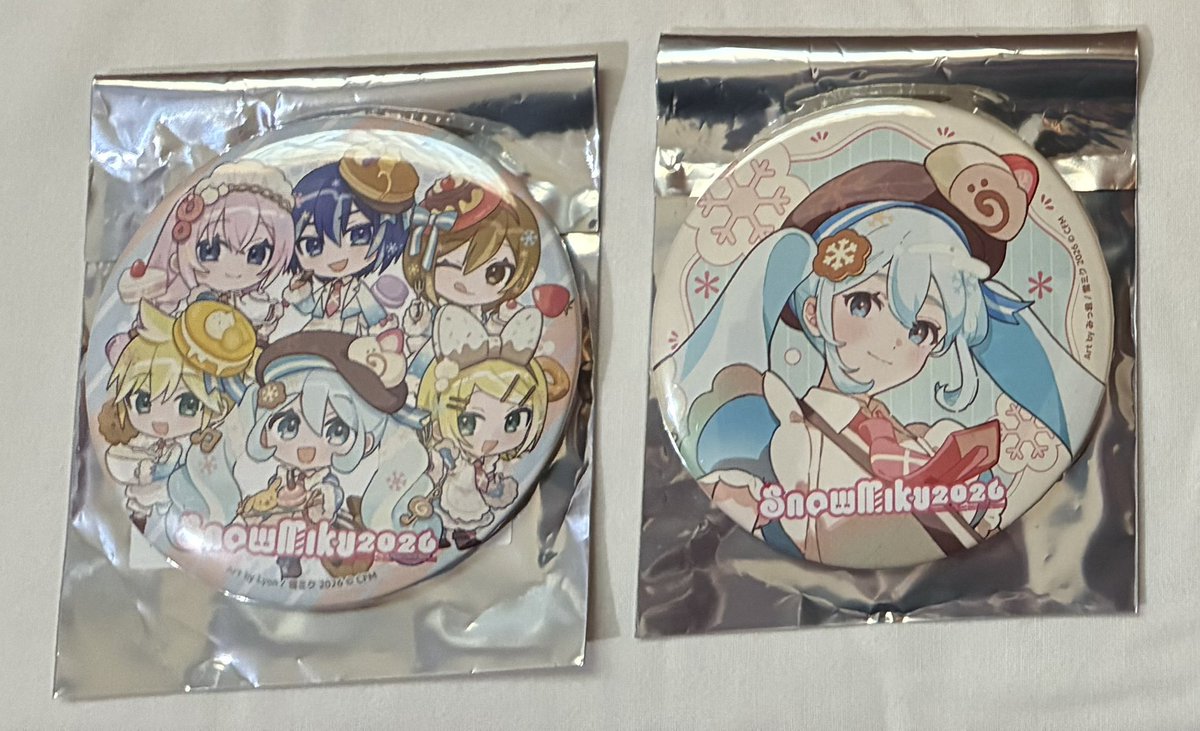 交換希望】 雪ミク SNOWMIKU 2026 BIG缶バッジ 現在ウイングベイ小樽に