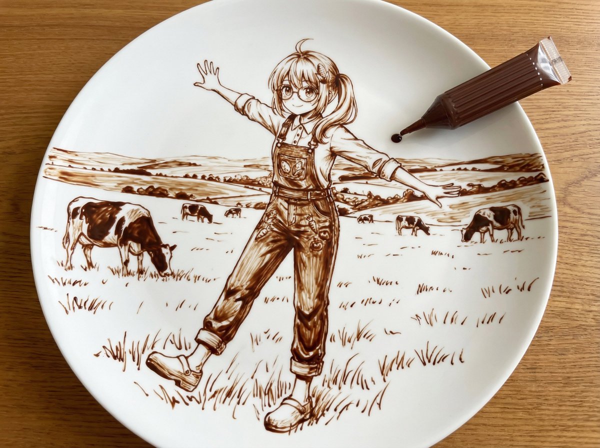 氷点下20℃まで下がった日にゃ、家にこもってチョコレートアートでもしようぜ。

さすが十勝平野。
チョコ一色でもそれとわかるのです😊

#バレンタインデーに備えて
#AIart