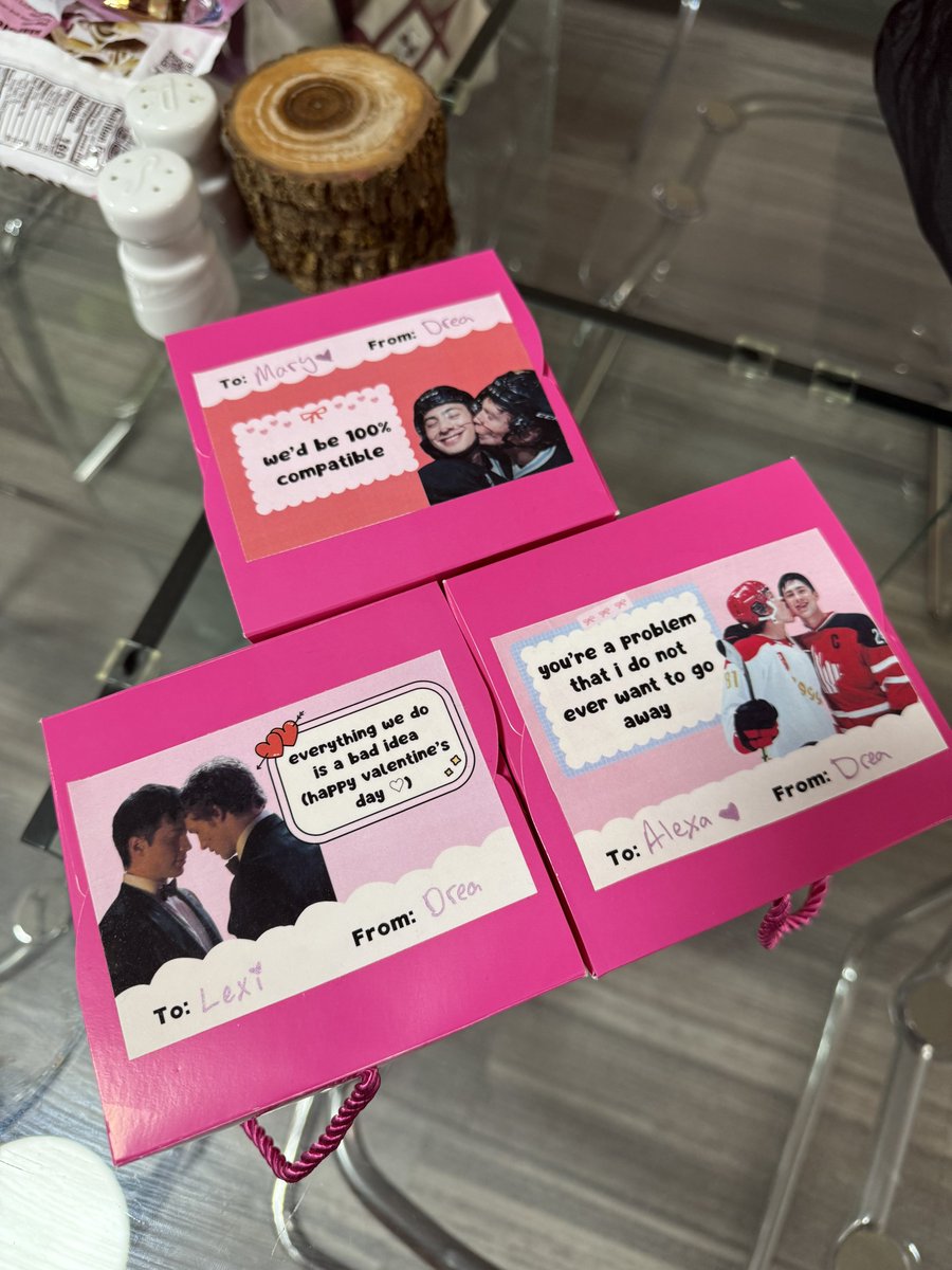 dreameetsworld's tweet photo. When you’re the designated crafty friend and the galentines theme is Heated Rivalry https://t.co/IabOtFZKXe