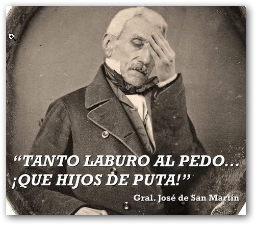 Se podrá dudar de los granaderos, pero no de los caballos. 😂
El sable corno. 🤣