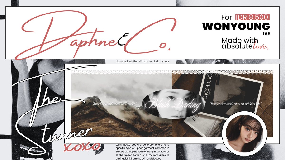 Daphneury's tweet image. May she asks for little help with a repost? ❤︎

She currently has ready stock layout designs featuring Jennie, Karina, Wonyoung and Ahyeon (GG.) : Available for purchase. #zonauang. Feel free to DM for details. Check 𝗔𝗟𝗧 for more info or layout codes, thank you.