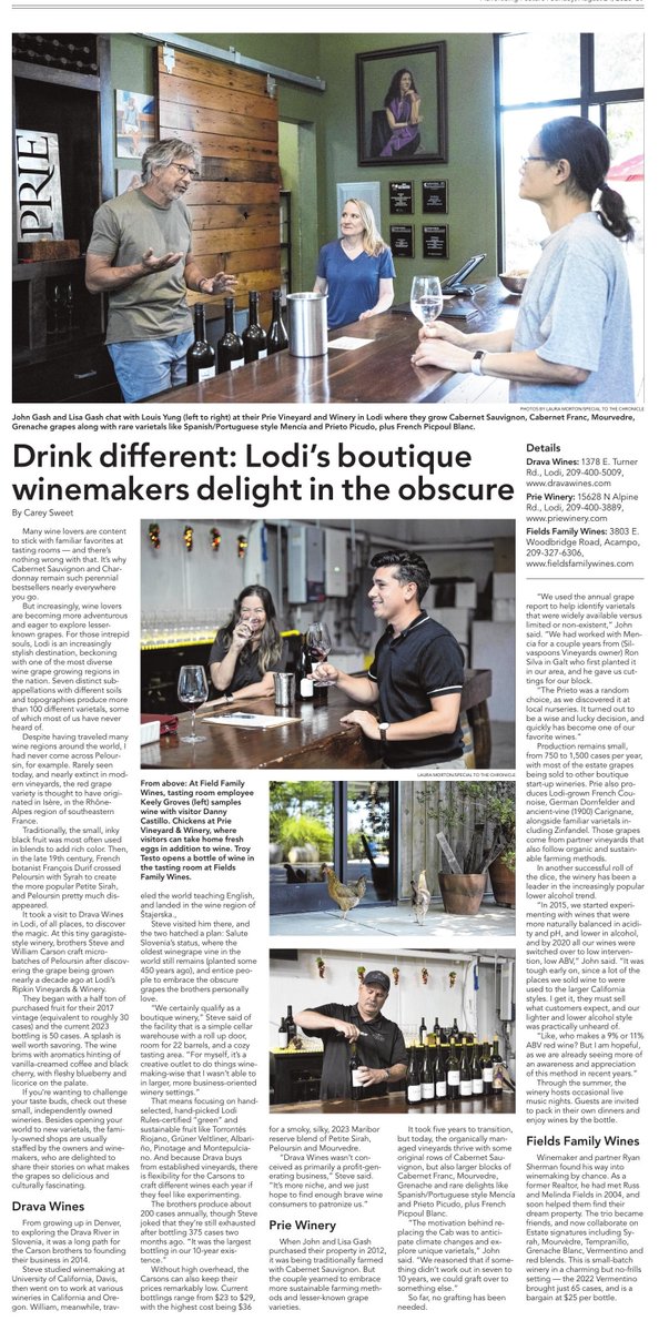 Yep, loving Lodi!! Some more wonderful wineries I recommend exploring. #sanfranciscochronicle