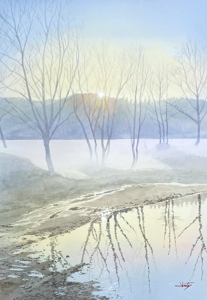 abe_watercolor's tweet photo. Abe Toshiyuki 
透明水彩　50x35cm   #watercolor https://t.co/GEqQcbmuH2