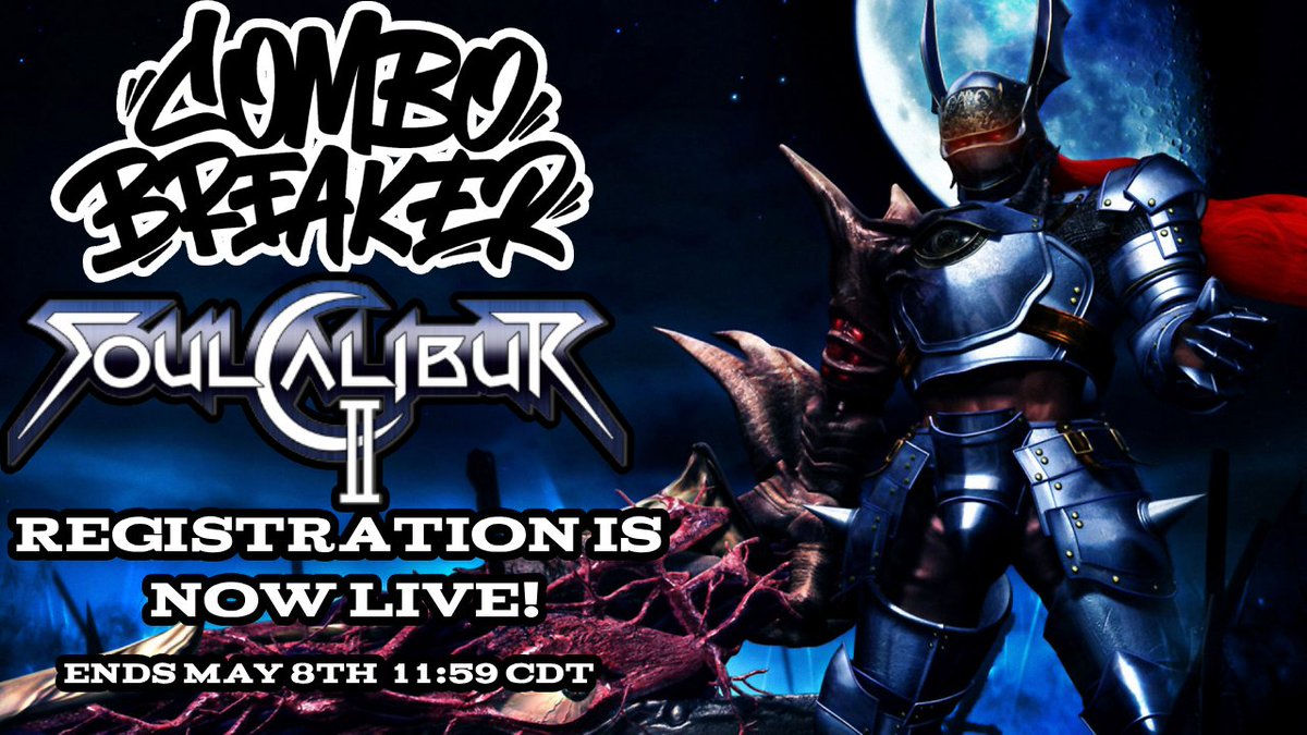 I'm very excited to announce that Soul Calibur 2 is coming back for Combo Breaker 2026 ran by SoulChargeFGC! Registration has already kicked off so be sure to sign up if you plan on coming to Combo Breaker this year! start.gg/tournament/all…