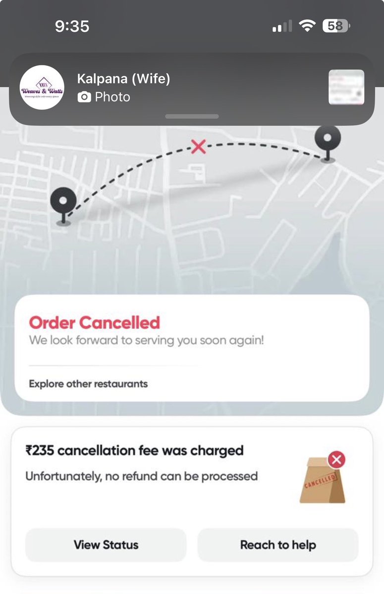 KrishnanRa72949's tweet image. 100% cancellation fee ? No refund? This is Swiggy robbery! @Swiggy @SwiggyCares @jagograhakjago @IndiaConsumers #CustomerRights #CustomerExperience #consumerHelp #fraud