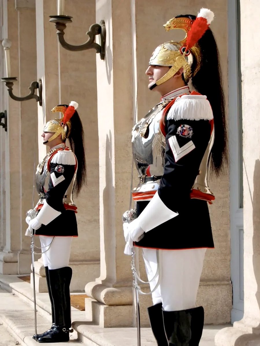 mamboitaliano__'s tweet image. Everyone’s crazy about the “Corazzieri”

The Italian corps with one of the most beautiful uniforms in the world

Their motto:

“Virtus in periculo formior” 

“Courage is forged in danger” ⚔️🇮🇹