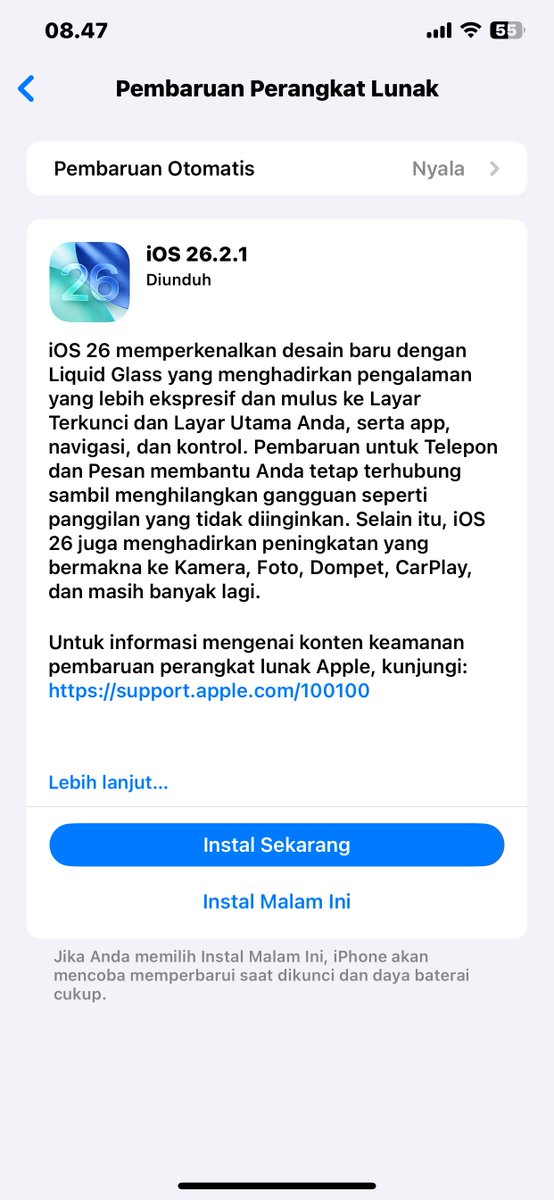 adaapayac's tweet photo. kemarin pengen update ios 26, tapi setelah baca-baca review, gak jadi update ke ios 26, dan pengen balik ke ios 18 aja, bisa gak ya kira-kira?😭😭 https://t.co/1oFkkqKaVH
