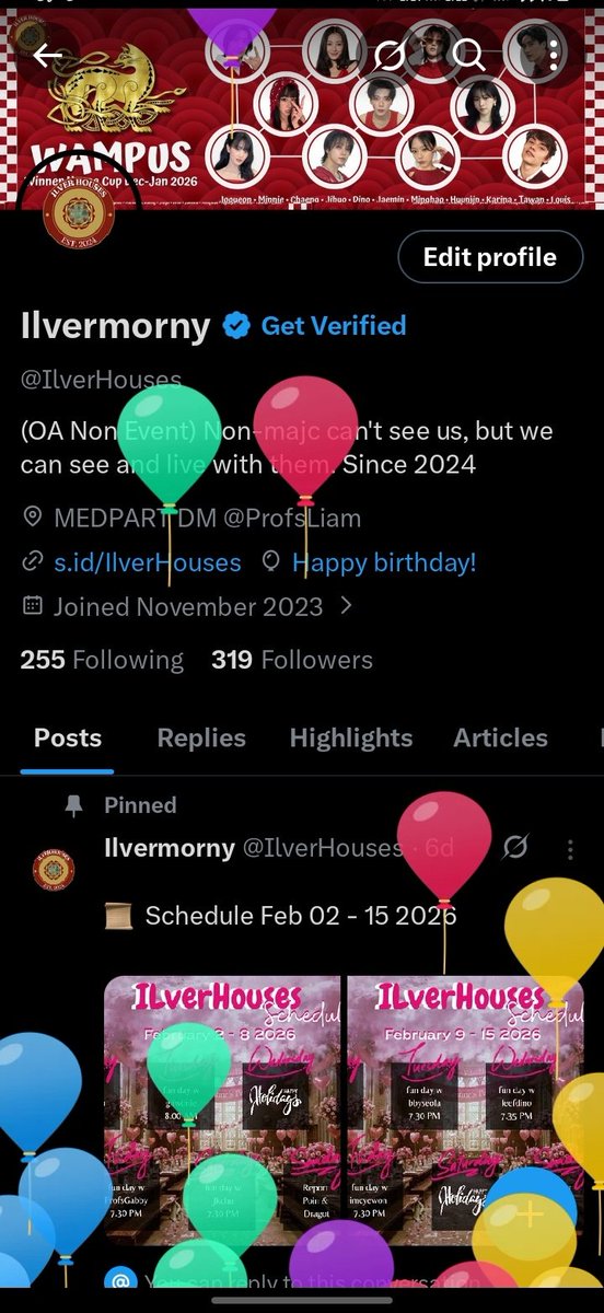 Terima kasih sudah menjadi bagian dari perjalanan 2 tahun ini! Coba drop foto estetik karakter kamu, asrama kamu, atau momen paling berkesan selama di IlverHouses di bawah ya! 📸👇