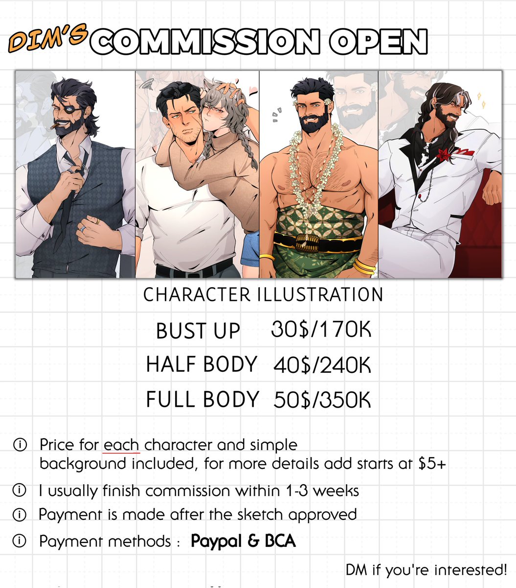 bugadobepo's tweet image. hello, my commissions are open again! im in need of money ($400) to pay bills this month including my medical ones.

dm for any inquiries! RTs and likes are also very MUCH appreciated! thank you! 🙇‍♂️ #commissionsopen