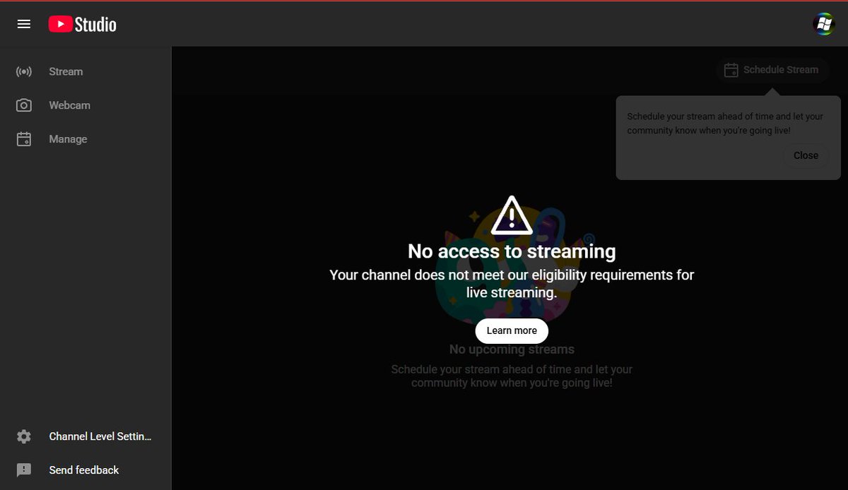 logo_chris47160's tweet photo. @TeamYouTube yea so i can't stream because the moderation run by ai falsely flagged my recent stream over a month ago due to the child safety policy, please let me stream again, i missed streaming https://t.co/q0fM76baeo