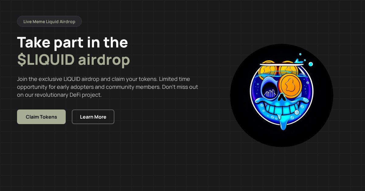bebetoftn's tweet photo. DROPS ALERT: $LIQUID is now live!
This is exclusively for community members.
Hurry, it's first-come, first-served—don't miss out!

https://t.co/cuxdBSTQwy https://t.co/SZUNvlDZ4B