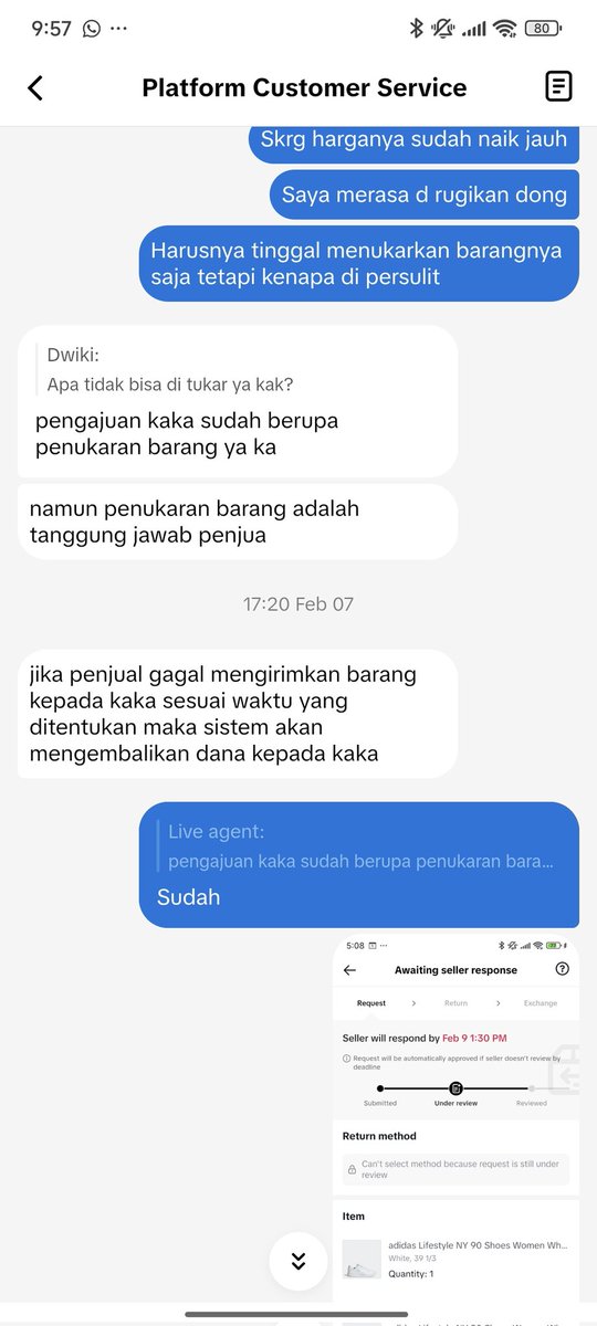 Dwiki_Pradipta's tweet photo. Aku masih coba fitur di tiktok untuk minta penggantian karena memang ada, tetapi dari CS tiktokpun ga bisa menjamin bakal di ganti https://t.co/ghyoptvirN