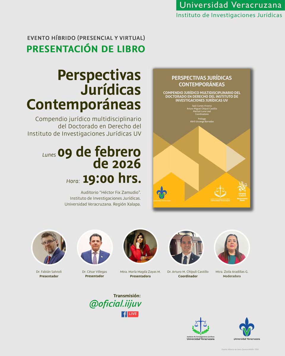Atenta invitación a la presentación del libro de nuestros alumnos y alumnas del Doctorado en Derecho.