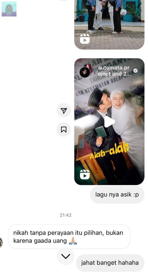 💚 tiap date sama mba pacar, mau nonton, makan, parkir bahkan beli minum pinggir jalan pun dia minta. dia tau persis sender lagi berjuang nikahin dia kerja pagi ke malem. tiba tiba dia reply dm kek gini, berasa dikatain miskin 😭