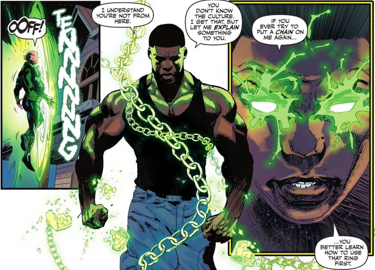 i gotta pretend that the page on the left and the page on the right are both equally good ways of handling your black character's struggles with freedom