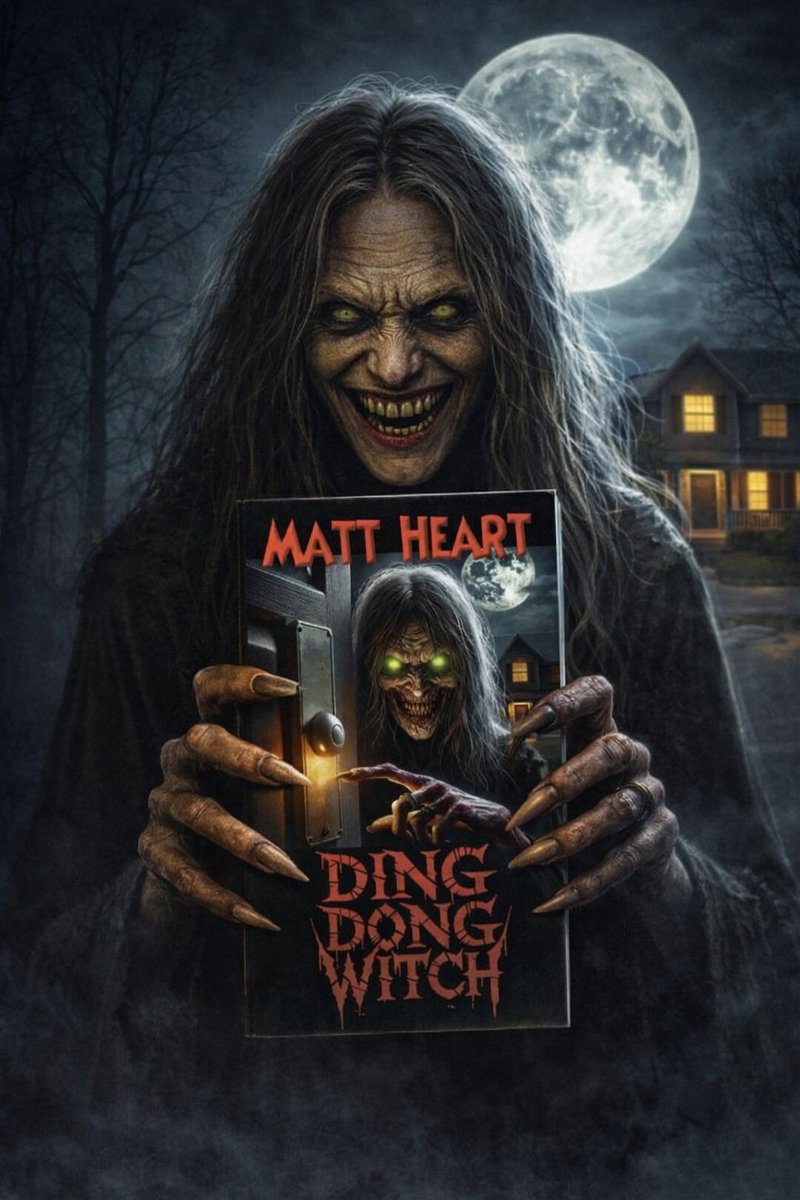 <a href="/comicbooklundy/">Steve Lundy</a> Ding Dong Witch...
👉🏼a.co/d/0cqQjny0
If the doorbell rings thrice.
It's already too late.