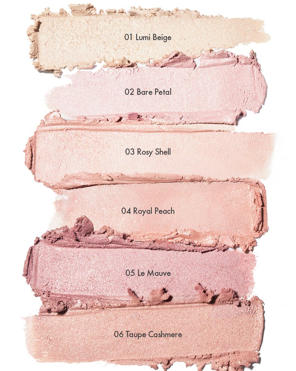 물-땀-습기에도 번짐없는 12시간 지속 영롱 픽싱!
텁텁함 없이 켜켜이 쌓이는 컬러감.
번짐 걱정 없이 하루 종일 EVER-LASTING!

⭐️눈 밑 애교살을 환하게 밝혀주는 애교살 컬러 4 Shades
🧚🏻분위기를 더해 깊이 있는 컨투어링 &amp; 음영 컬러 2 Shades

01 Lumi Beige 루미 베이지 🍨
02 Bare Petal 베어