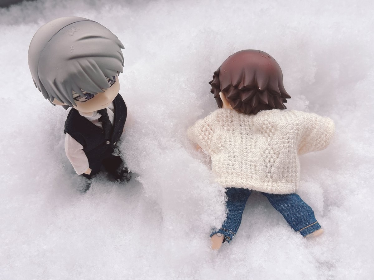 都会っ子には珍しい雪⛄️大の字ダイブ🐕