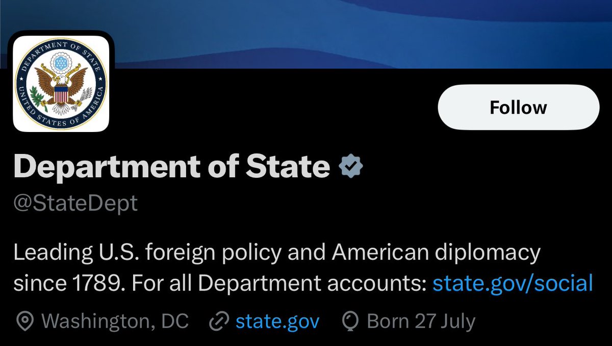 TimesB29989108's tweet photo. 🚨🇺🇸#BREAKING NEWS
State Department to DELETE all X posts made before President Trump’s return to office on Jan. 20, 2025 — NPR
#StateDepartment #Trump2025 #XPosts #Purge #BreakingNews https://t.co/KV5ViYocbJ