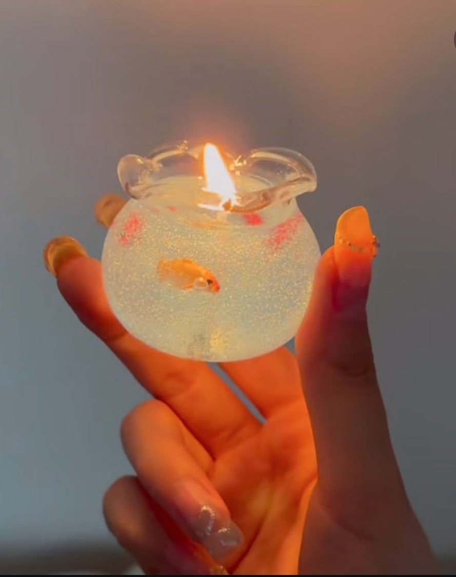mini fish bowl candle