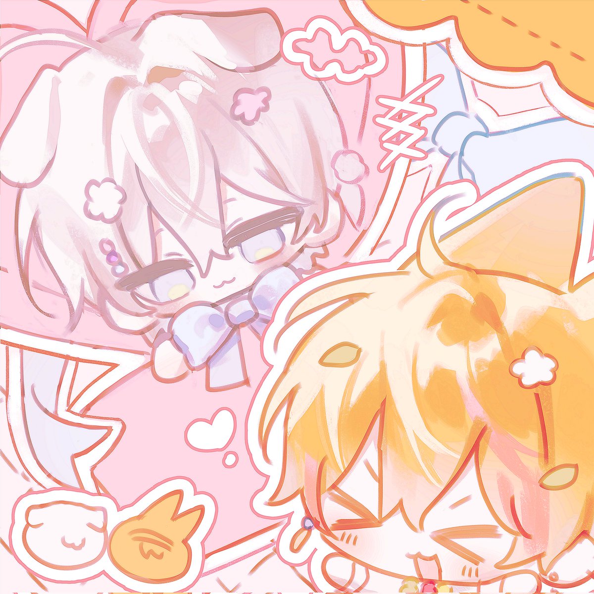 #커미션 #commission 

목표 금액 달성 시 #RT 추첨 한 분께 해당타입 작업해 드려요! 

2인 고정틀 커미션 오픈했습니다~
자세한 사항은 하단 크레페 링크 참고해주세요😊 

크레페 :: kre.pe/tVGc