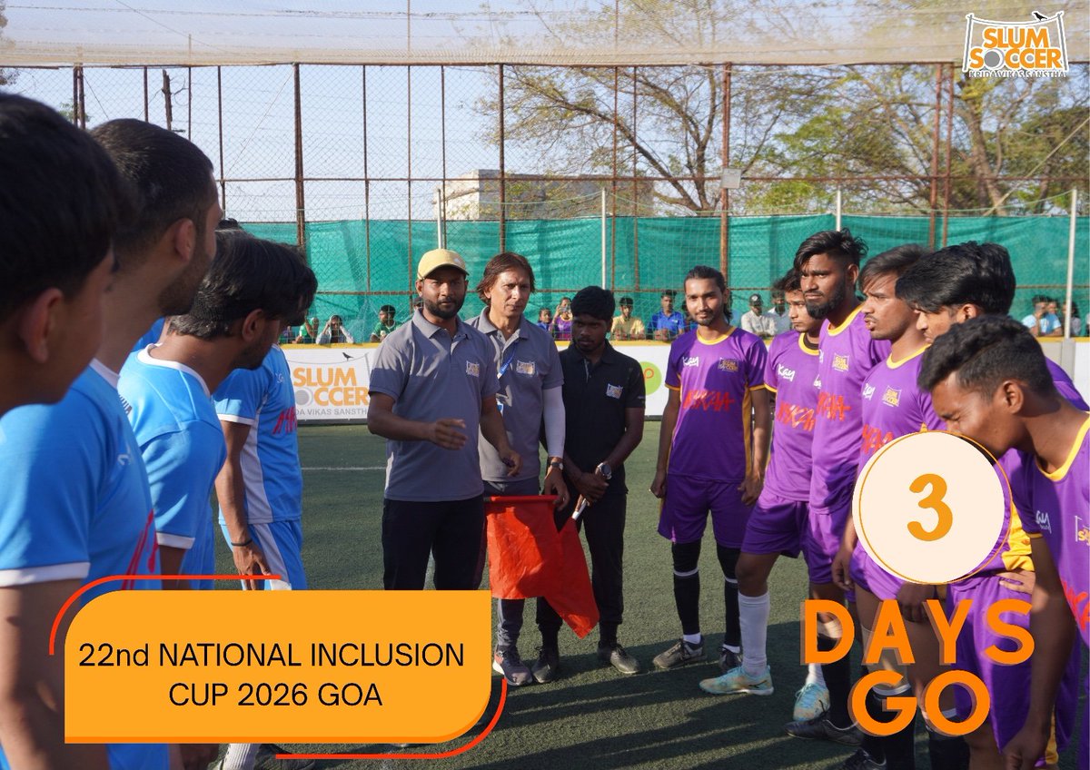 slumsoccer's tweet image. 3️⃣ Days to go.......

Everything is set.⚽👍

Both teams know what’s coming.👏👏

There is nothing left to discuss — only to play.

This is the moment just before it begins.😊

#NationalInclusionCup #3DaysToGo  #InclusionThroughSports #FootballForAll