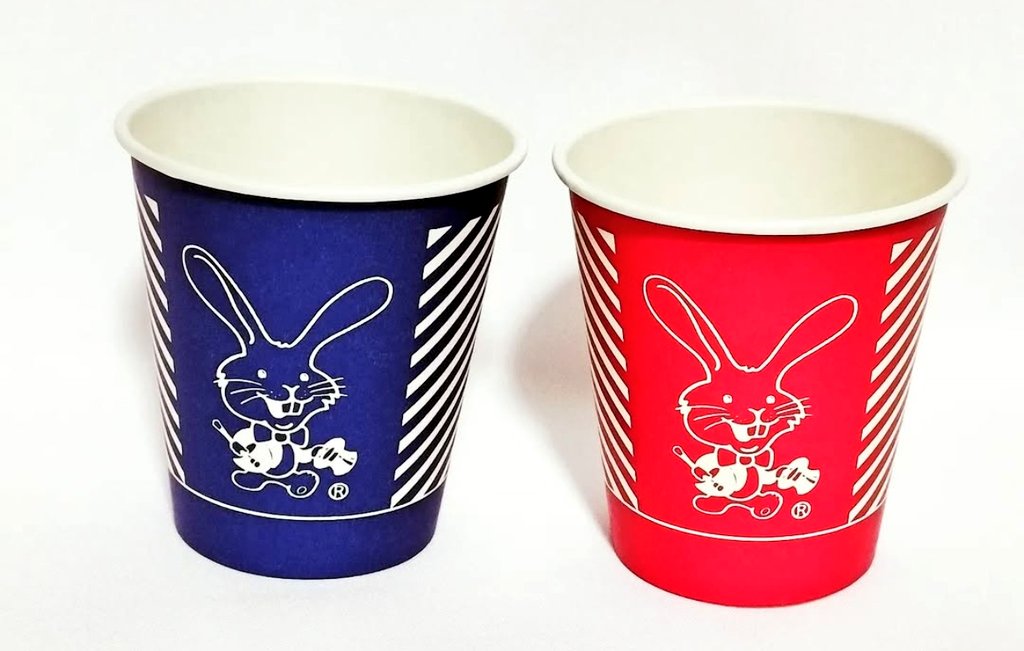 テンヨーうさちゃんの印刷された可愛い紙コップ🥰 【ウォーター