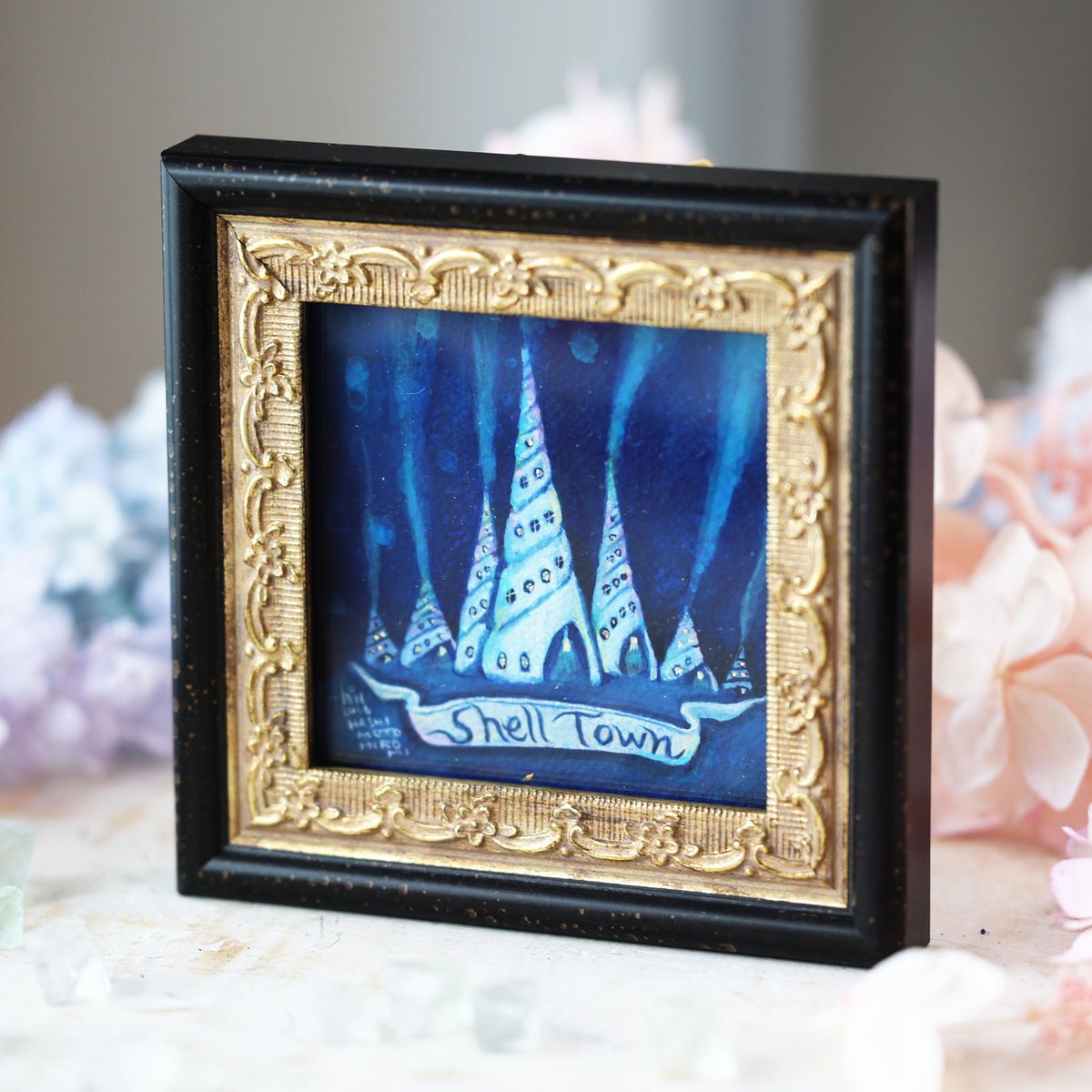 海福雑貨通販部の【古道具屋の展覧会 vol.4】（HASHIMOTO HIROMI）に、原画「貝の街」を1点upしました！
umick.shop-pro.jp/?pid=190457411