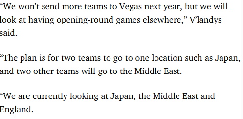 I'm confused. Is this the last year of Vegas games? Why did the NRL sign a five-year deal if they're not fulfilling it?
