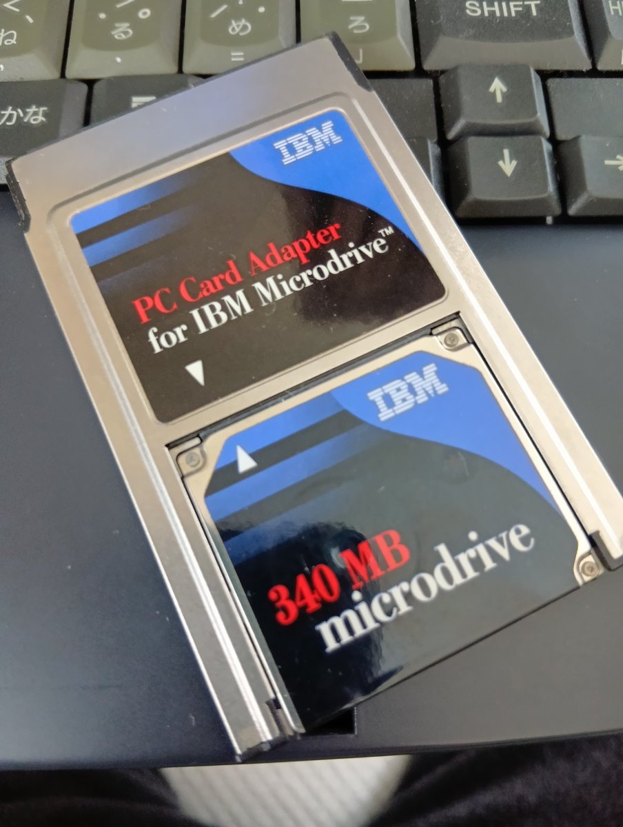 gobi2026scheme's tweet image. あとマイクロドライブも生きてた😅
#IBM #microdrive