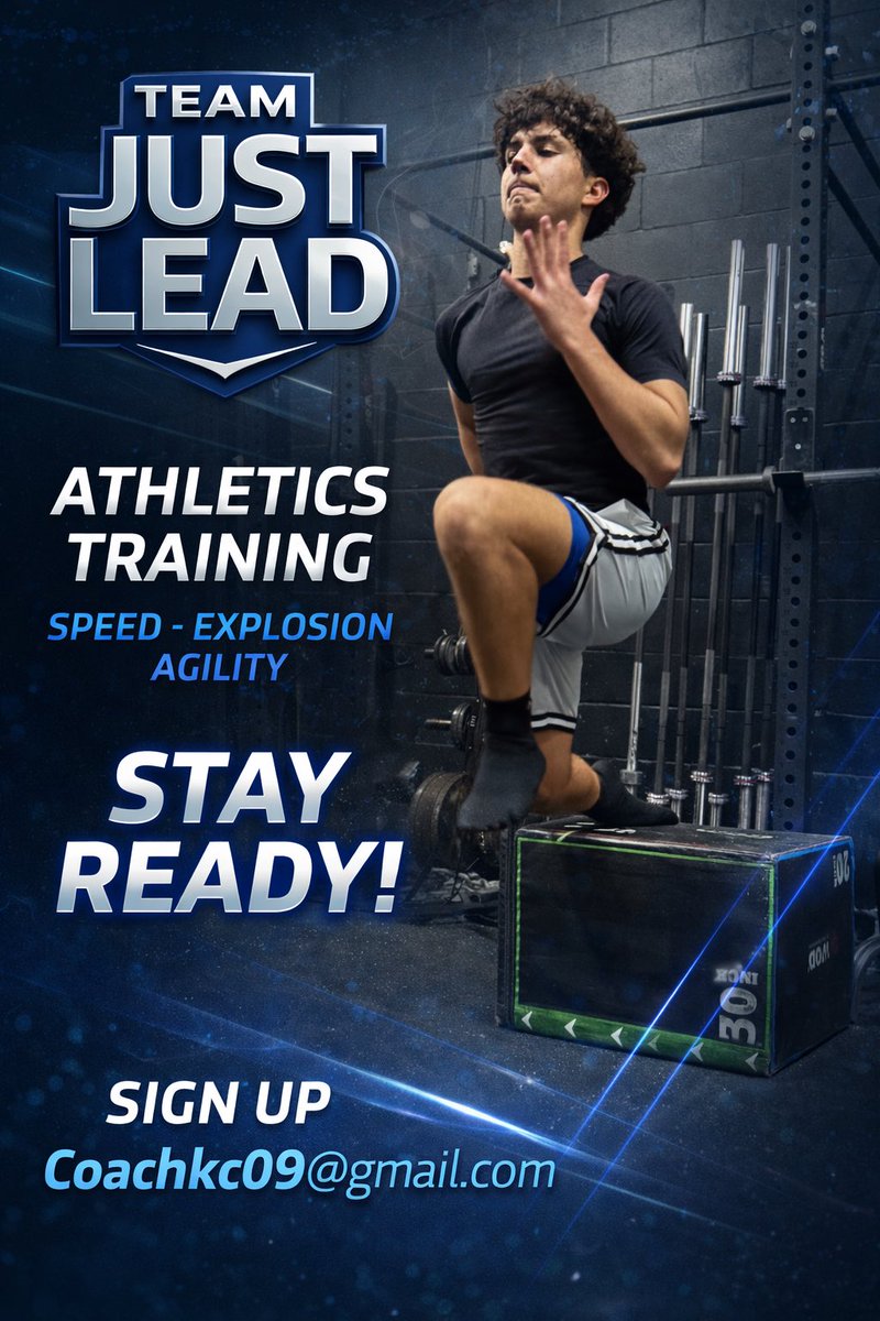 This is where leaders are built.

If you want to be faster, more powerful, and always game-ready — this is your training.

🏋️‍♂️ Athletics Training
⚡ Speed Development
💥 Explosive Power
🔁 Agility &amp; Control

STAY READY.
📩 Sign up: coachkc09@gmail.com

#teamJustLead #StayReady