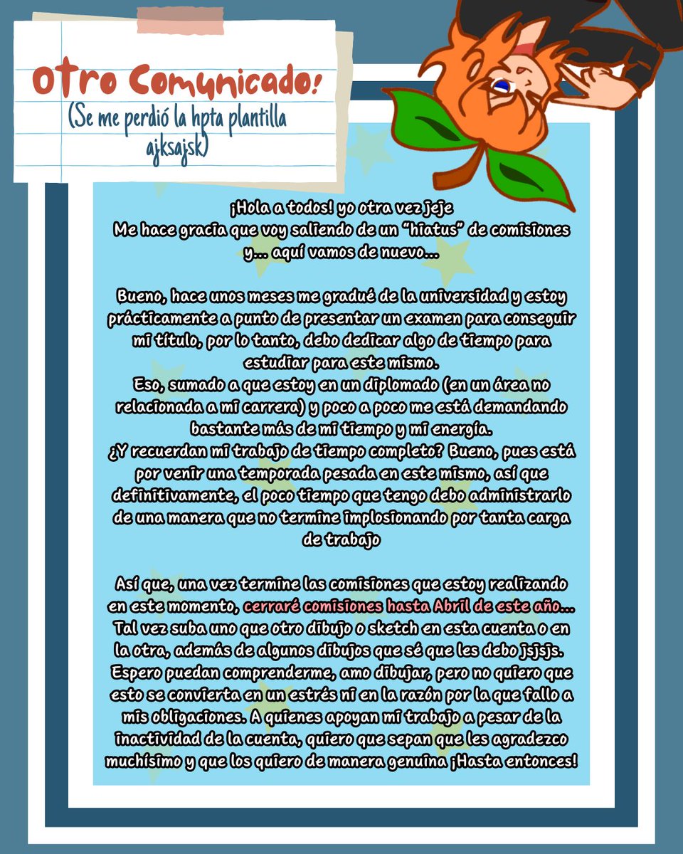(ENG) Another announcement!
Summary on alt text

(ESP) Otro comunicado!
Resumen en el texto alternativo