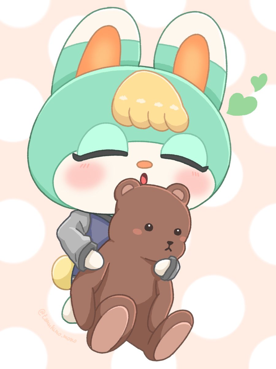 お気に入りのぬいぐるみ🧸💚
#あつ森 #ACNH