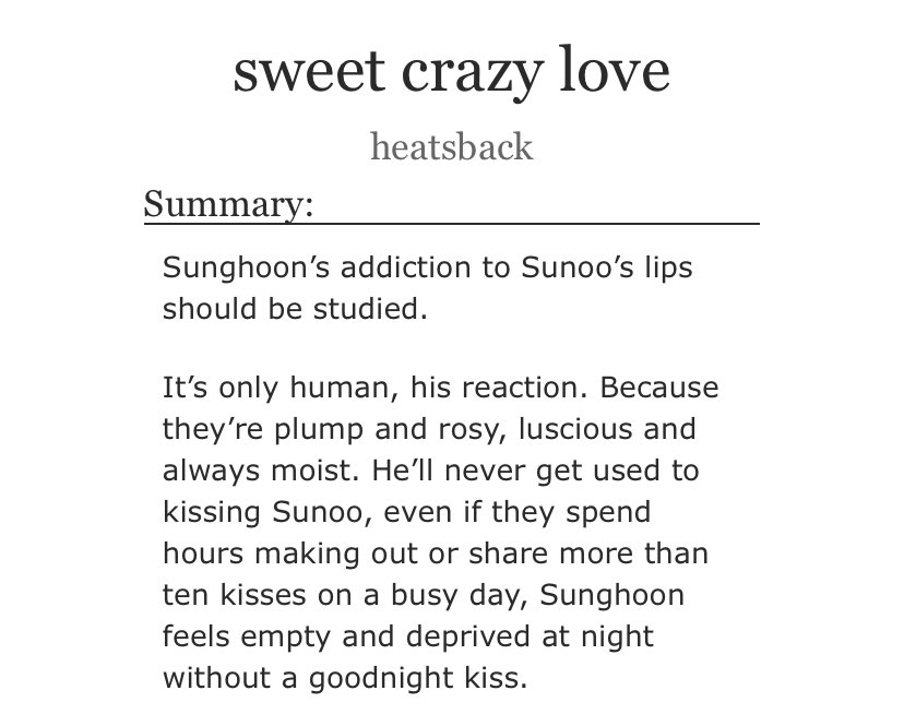 kungyass's tweet photo. sweet crazy love | sunsun, 2k, T

•lots of kissing
•sh is obsessed with sn’s lips
•an exchange with @sunsunymous heh so check out his art for this fic!!!

https://t.co/WcjCMqwldO https://t.co/wivJuliqBl