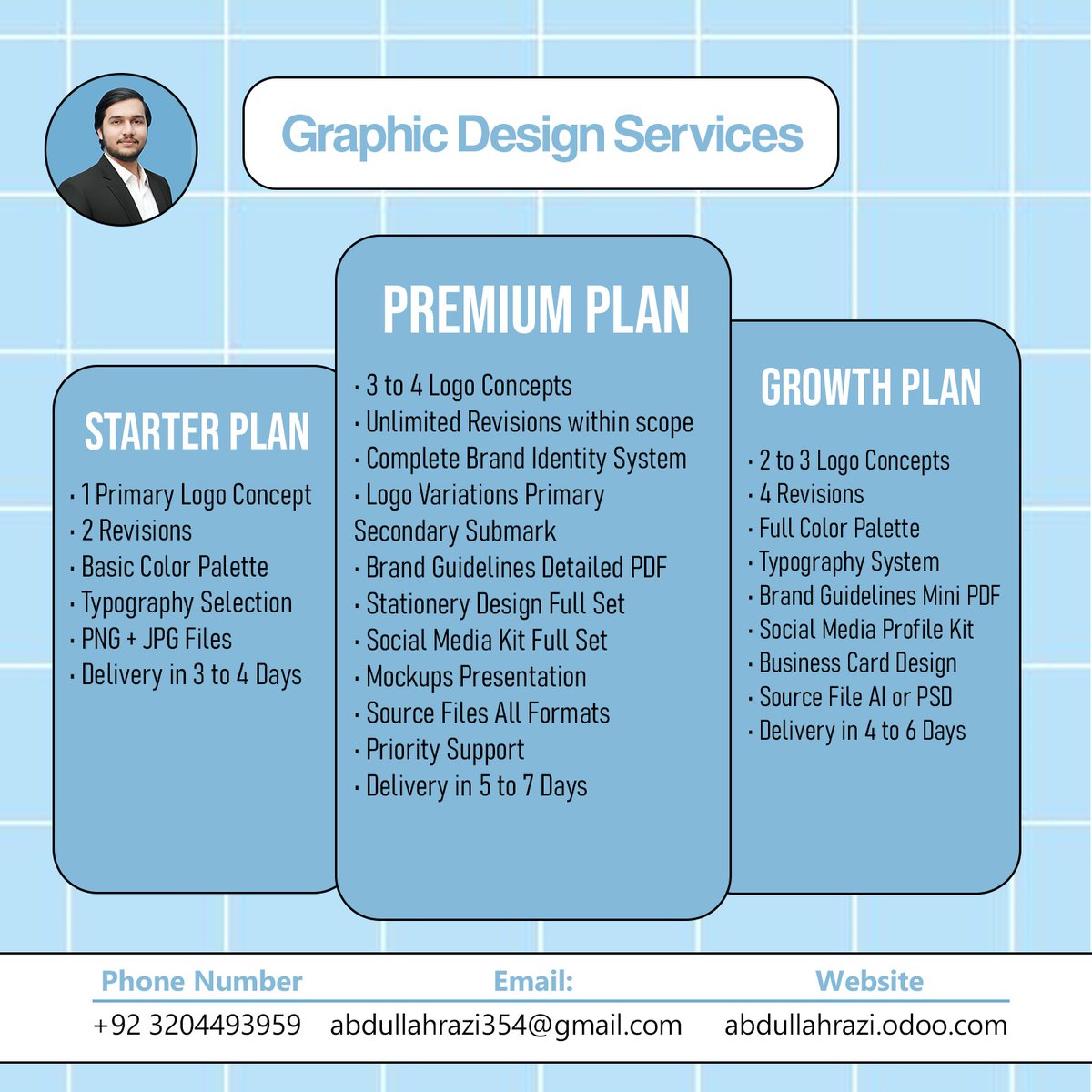 abdullahrazi354's tweet photo. Professional graphic design services designed to help startups and growing businesses build a strong and memorable brand. From logo concepts to complete brand identity systems, choose the plan that fits your goals and let your brand stand out with confidence. Message get started https://t.co/v901dsHyJH