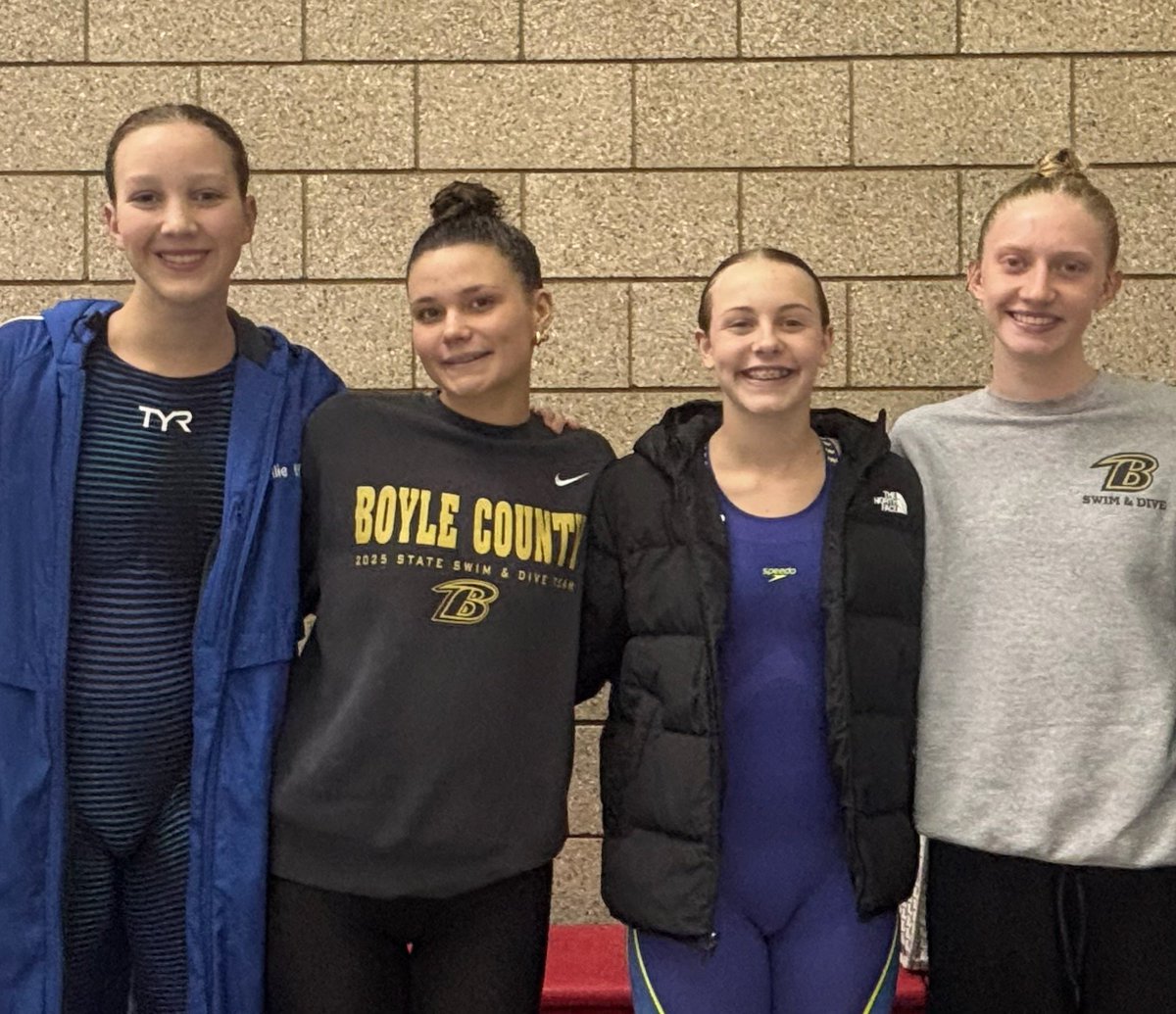 BRNNews25_26's tweet photo. Girls swim update:
Qualifiers for next round of state include 
Abigail in the 50 free and 100 free!
Ellie in the 100 back!
Ivy 100 breast, breaking her own school record! 
Girls 200 free relay and the
medley relay also qualified for the next round!

Way to go girls!! https://t.co/dLR8hNwySy