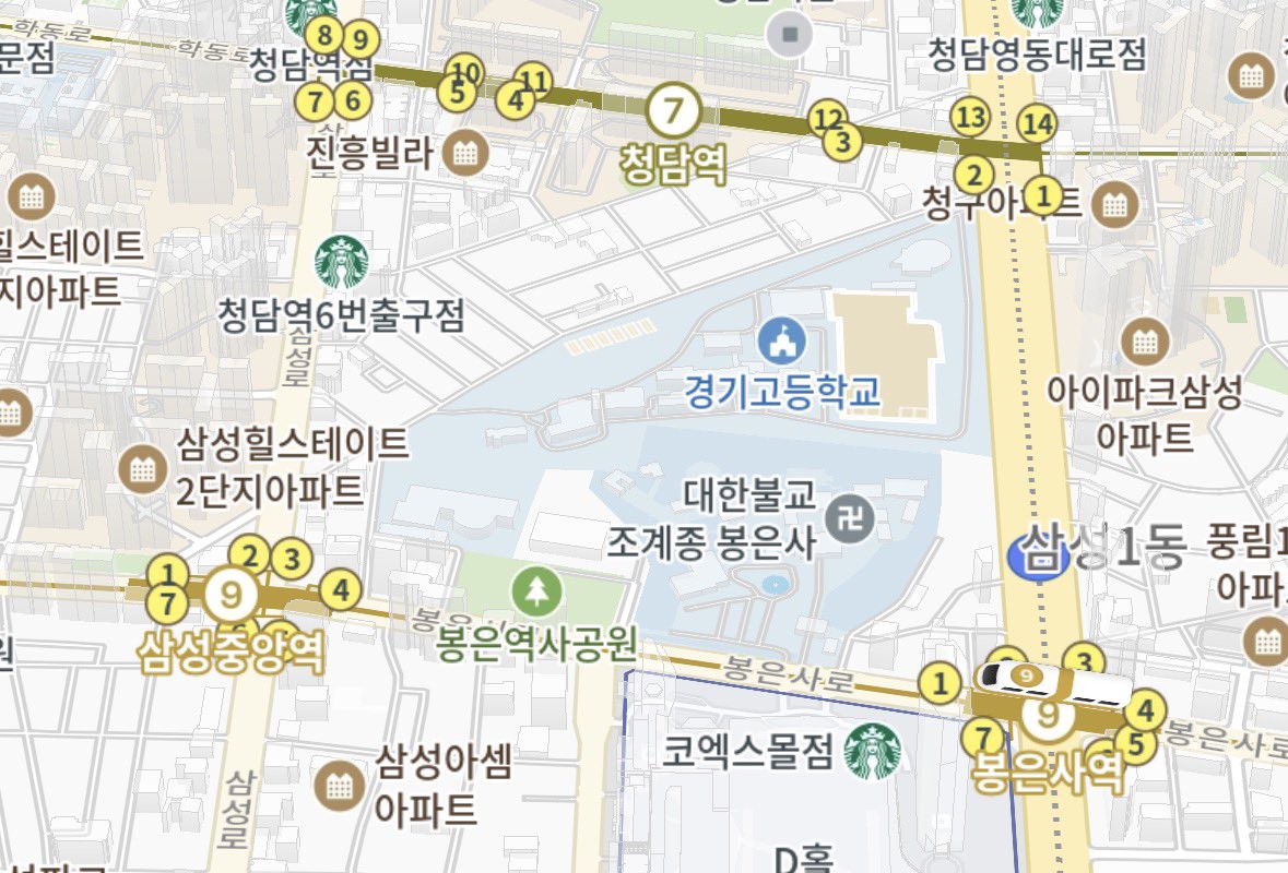이건 진짜 웃긴게, 지하철역 길이가 1구간인 청담역을 욕해야 할지, 지하철 1 구간 길이가 지하철역 길이인 삼성중앙-봉은사역 구간을 욕해야 할지 고민 됨.