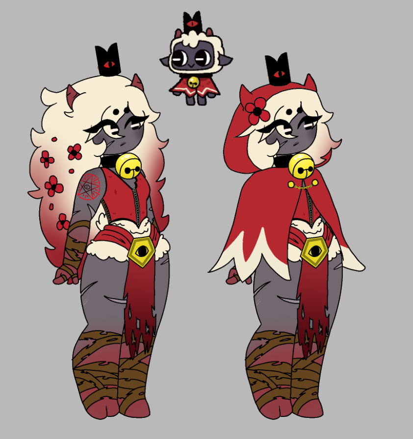bunnthirteen's tweet photo. finished the dlc, so i decided to finally take a stab at drawing my own version of the lamb. 

#CultoftheLamb https://t.co/IioqGglXei