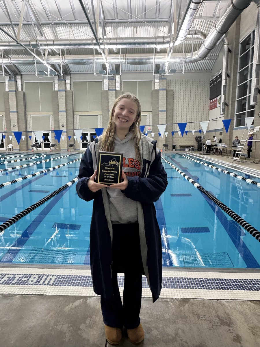 AthleticsCCHS's tweet photo. Girls swimming is the Region Runner up !   Congrats to Gracie Brown as the Region B swimmer of the year! https://t.co/7wtwWPuVby