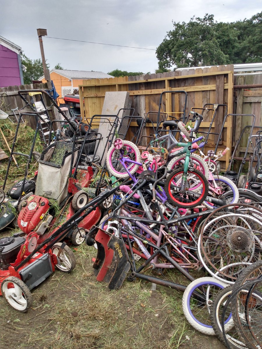 I buy the trash properties that make neighborhoods better.  Not a brag but I am proud of it because it is the right thing to do.  In this case, the bike chop shop went back to the kids bikes in our community.