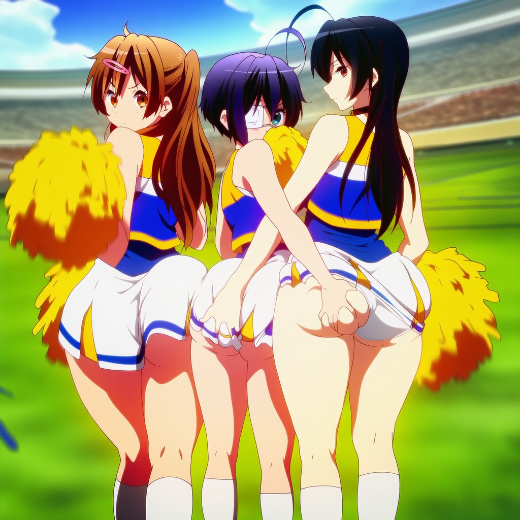 Tbaanimee's tweet photo. Rikka, shinka &amp; Touka | Chuunibyou https://t.co/rVB5XWi8kb