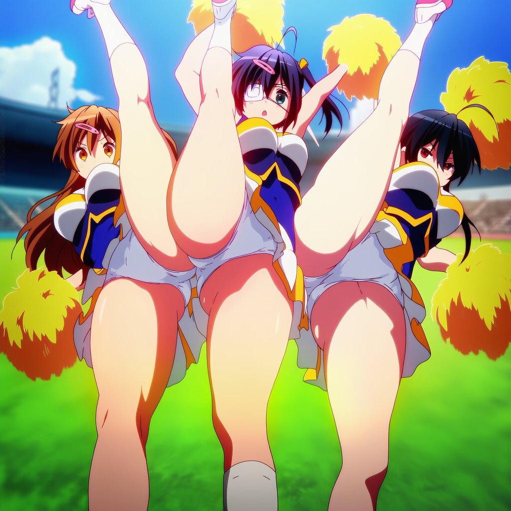 Tbaanimee's tweet photo. Rikka, shinka &amp; Touka | Chuunibyou https://t.co/rVB5XWi8kb