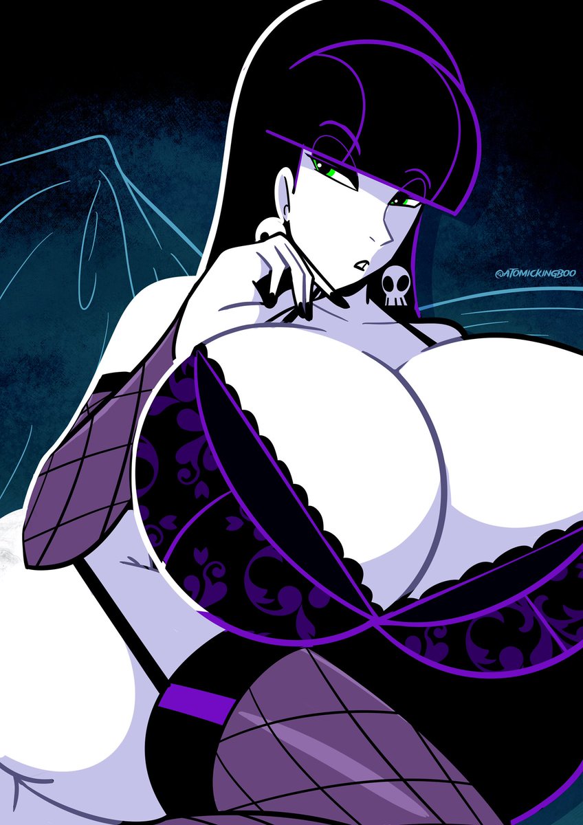 Lindel in her Bed. 💀🖤✨
#oc #originalcharacterart #nsfw #goth