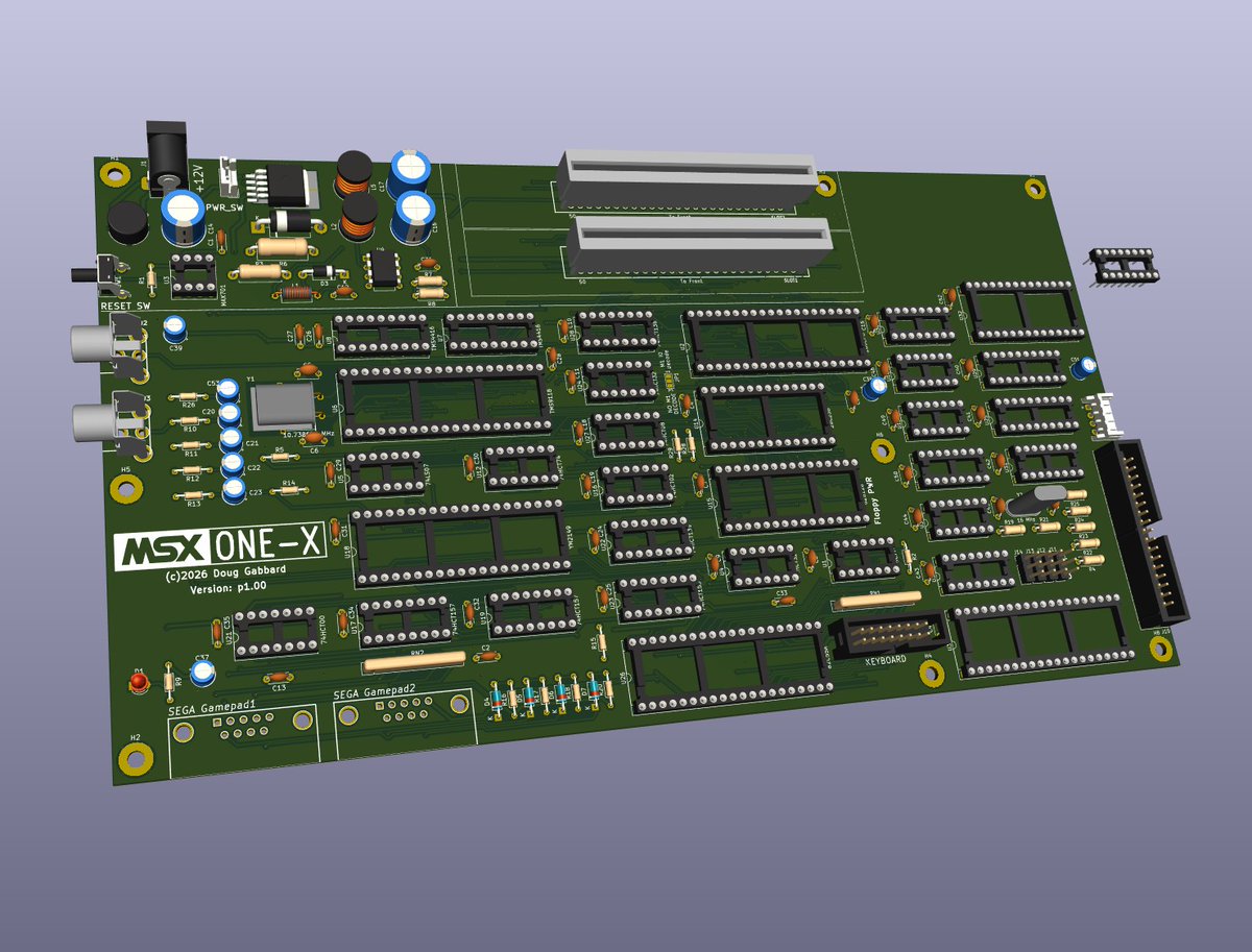 Been working on something...will hopefully order prototype PCBs soon.  MSX1 with FDD and FM-PAK. Basically an extended version of my MSX-ONE computer.  Not sure how useful the FM-PAK is with the MSX1, but the FDD is surely a welcomed addition. #MSX