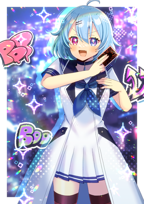 五月雨(艦これ) 「#ニーハイの日 と聞いて! ニーハイ履いてる女の子は良きものだ…大好きです!」|ヒヨヨ@skeb募集中のイラスト